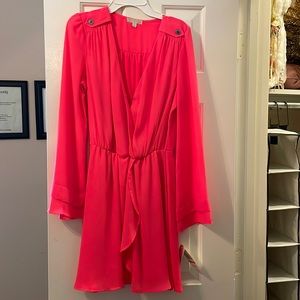 Hot pink Giani Bini long sleeve dress.